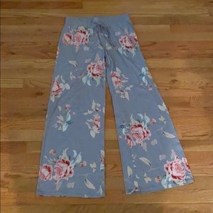 Flowered lounge pants